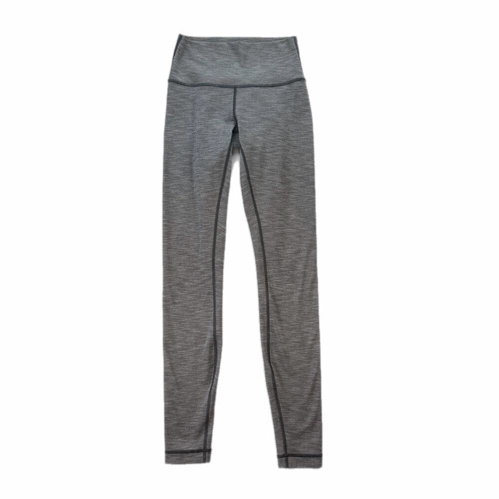 Lululemon Black Heather Gray Athletic Workout Yoga Pilates Casual Pant Leggings